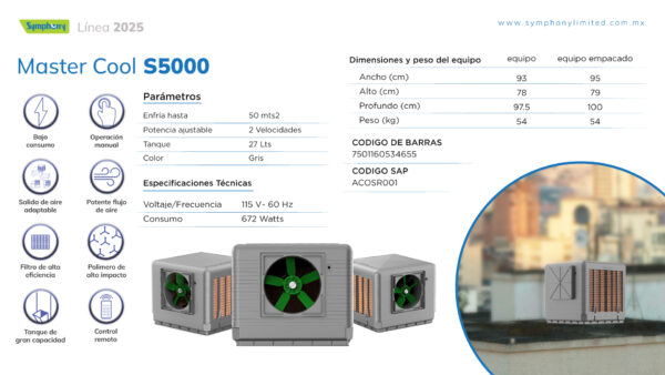 Enfriador Residencial S5000 de Symphony - Imagen 7