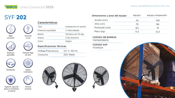 Ventilador SYF202 de Symphony - Imagen 6