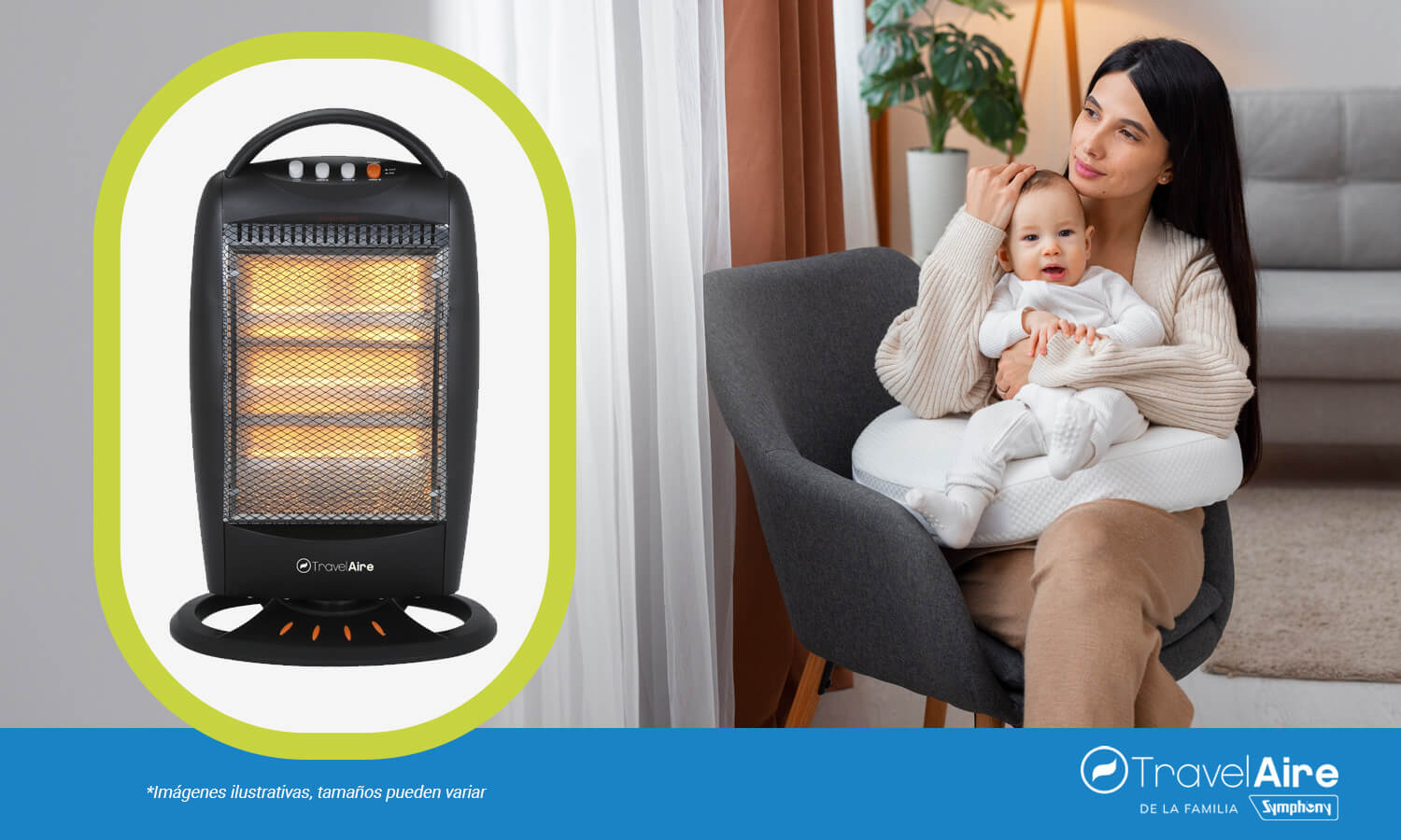 Los calefactores son ideales para mantener una temperatura agradable en la habitación del bebé.